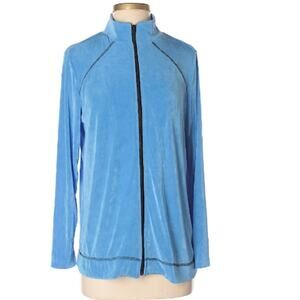 QVC Citiknits Blue Zip Up jacket